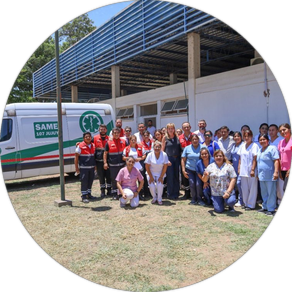 Base operativa del SAME 107 en Yuto