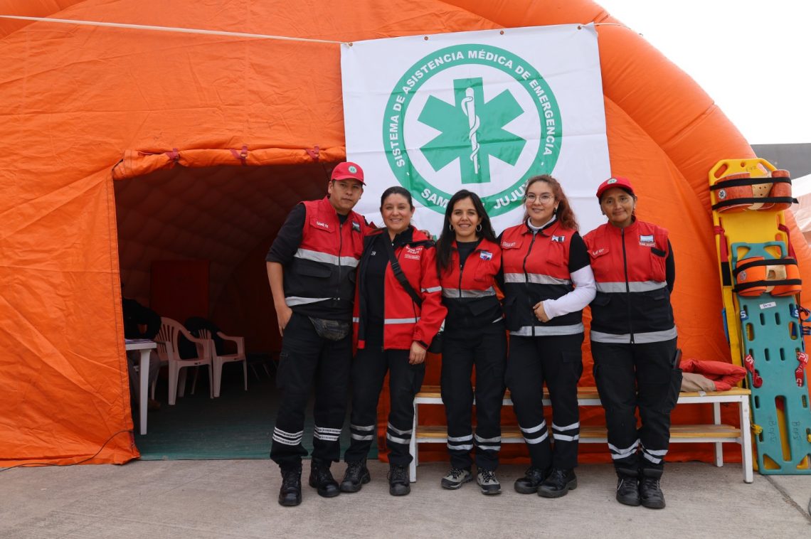 Equipo del SAME 107 Jujuy en un operativo de capacitación